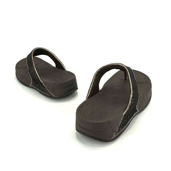 Fitflop Lulu Thong-Toe Sandal/Flip Flop Sz 8 Brown Sequin Arch Support Cushioned - Picture 12 of 13